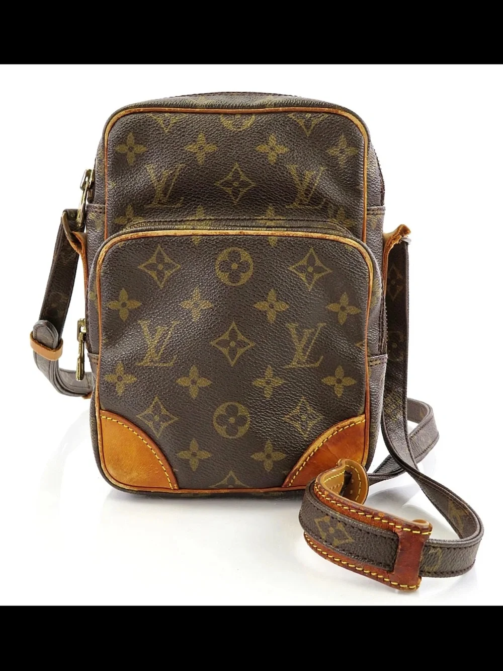 Louis Vuitton Monogram Canvas Messenger Bag in Brown and Tan